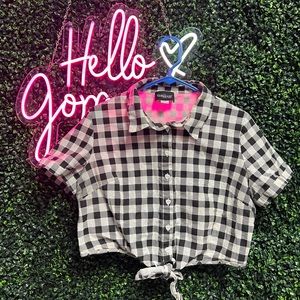 Collectif button up gingham top